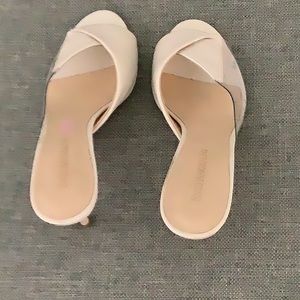 ENZO ANGIOLINI white dress sandals.